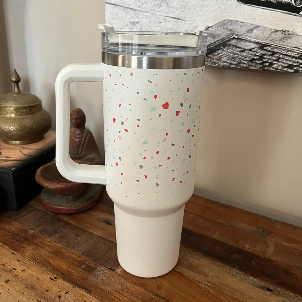 STANLEY Adventure 40oz Stainless Steel Quencher Tumbler-Terrazzo Pearlescent - Picture 6 of 11
